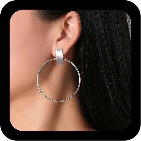 YienDoo أقراط دائرية رفيعة كبيرة على شكل دائرة متدلية أقراط ذهبية هندسية دائرية أقراط بار ترصيع أقراط الزفاف أقراط الزفاف حفلة موسيقية مجوهرات للنساء والفتيات in Kuwait