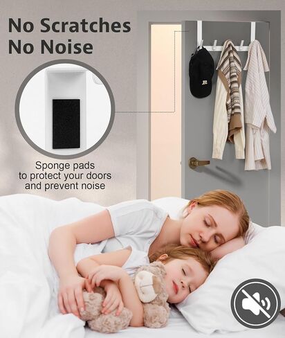 Over The Door Hooks, Door Hanger Hook, Over The Door Towel Rack for Bathroom, Door Towel Hanger for Hanging Clothes Hat (Black, 1 Pack) in Kuwait