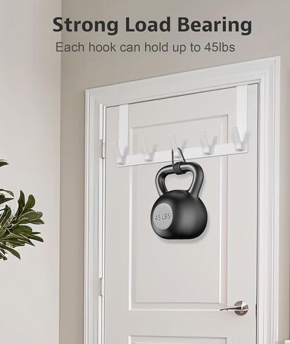 Over The Door Hooks, Door Hanger Hook, Over The Door Towel Rack for Bathroom, Door Towel Hanger for Hanging Clothes Hat (Black, 1 Pack) in Kuwait