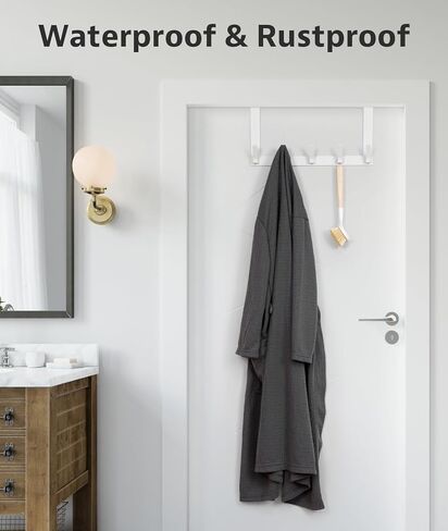 Over The Door Hooks, Door Hanger Hook, Over The Door Towel Rack for Bathroom, Door Towel Hanger for Hanging Clothes Hat (Black, 1 Pack) in Kuwait