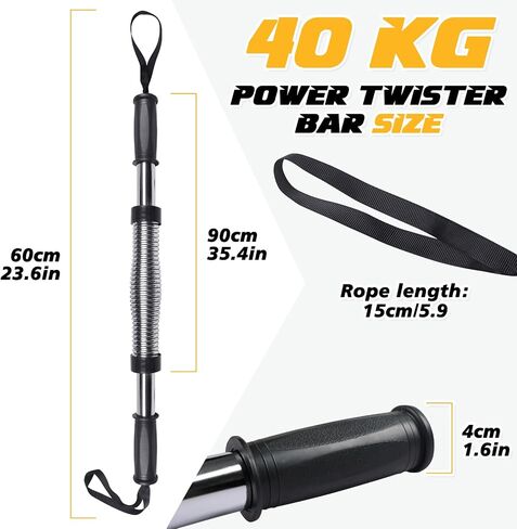 INNOLIFE 88LB Power Twister Bar, Upper Body Exercise Equipment for Chest Workout, Shoulder, Forearm, Bicep and Arm Strengthening Workout Equipment in Saudi Arabia