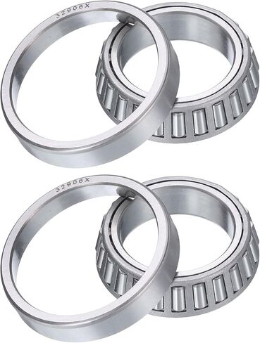 uxcell 2pcs 30205 Tapered Roller Bearing Cone and Cup, 25mm Bore x 52mm OD x 16.25mm Thick, Chrome Steel Taper Bearing Set, ABEC-5 in Saudi Arabia