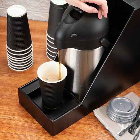 Restaurantware Restpresso 23.5 × 7 × 13.5 بوصة محطة Airpot 1 حامل Airpot متين - لموزعي Airpot مقاوم للكسر، حامل Airpot من الخيزران الأسود بجدران بزاوية يحمل أوعية هواء سعة 3 لتر in Saudi Arabia