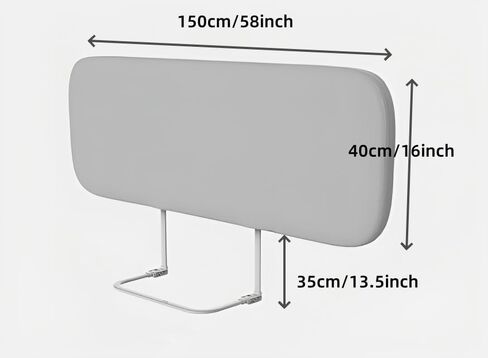 Toddlers Baby Bed Rail Guard Foldable Crib Twin Full Queen King Size Infants with Reinforce Anchor (Grey, 32 inch) in Saudi Arabia