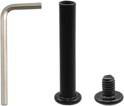 HEVSTIL 30 مجموعة من البراغي والجوز الأسود M4×6 مم مسامير ربط من الفولاذ المقاوم للصدأ Φ5×30 مم صواميل وبراغي سوداء مجموعة مفاتيح سداسية مترية سوداء لألبوم الصور والجلود والحرف اليدوية والأثاث in Kuwait