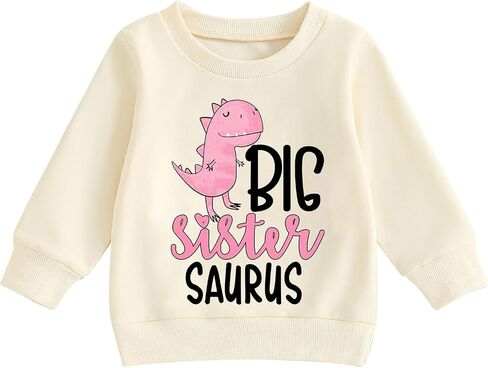 Big Sister Sweatshirt Toddler Baby Girl Promoted to Big Sister Announcement Crewneck Long Sleeve Pullover Fall Tops in Saudi Arabia