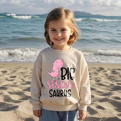 Big Sister Sweatshirt Toddler Baby Girl Promoted to Big Sister Announcement Crewneck Long Sleeve Pullover Fall Tops in Saudi Arabia