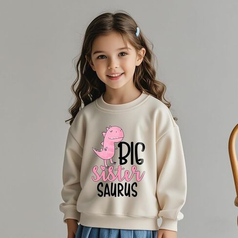 Big Sister Sweatshirt Toddler Baby Girl Promoted to Big Sister Announcement Crewneck Long Sleeve Pullover Fall Tops in Saudi Arabia