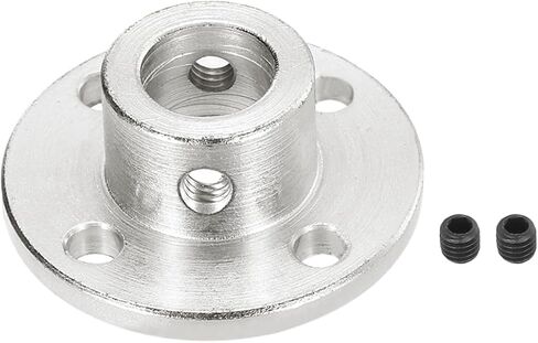 MECCANIXITY 2 Pcs 10mm Flange Coupling Connector Rigid Guide Model Coupler Accessory Shaft Axis Fittings with Fastening Screw for DIY RC Model Motors,Silver in Saudi Arabia