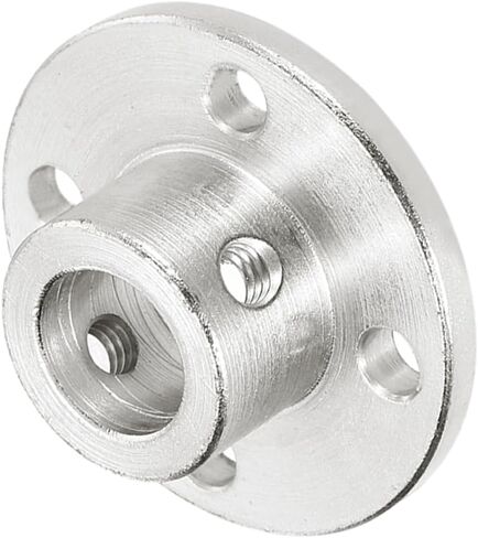 MECCANIXITY 2 Pcs 10mm Flange Coupling Connector Rigid Guide Model Coupler Accessory Shaft Axis Fittings with Fastening Screw for DIY RC Model Motors,Silver in Saudi Arabia