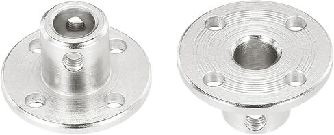 MECCANIXITY 2 Pcs 10mm Flange Coupling Connector Rigid Guide Model Coupler Accessory Shaft Axis Fittings with Fastening Screw for DIY RC Model Motors,Silver in Saudi Arabia