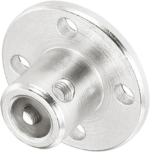 MECCANIXITY 2 Pcs 10mm Flange Coupling Connector Rigid Guide Model Coupler Accessory Shaft Axis Fittings with Fastening Screw for DIY RC Model Motors,Silver in Saudi Arabia