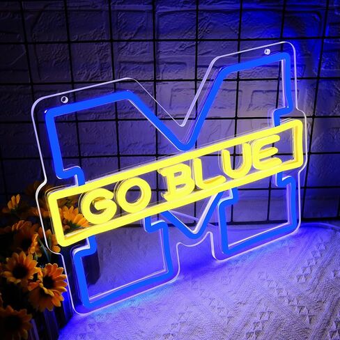 University Neon Sign for Wall Decor University Football Team Neon Light College Team Logo LED Sign for Man Cave Dormitory Bar Club Birthday Gifts for Sport Fans College Student USB Powered(ZKXD387) in Saudi Arabia