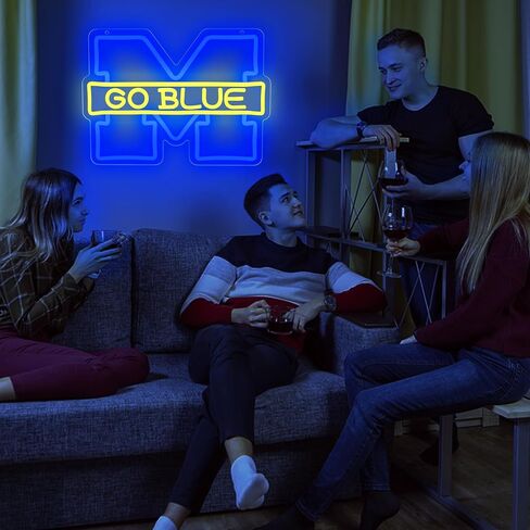 University Neon Sign for Wall Decor University Football Team Neon Light College Team Logo LED Sign for Man Cave Dormitory Bar Club Birthday Gifts for Sport Fans College Student USB Powered(ZKXD387) in Saudi Arabia