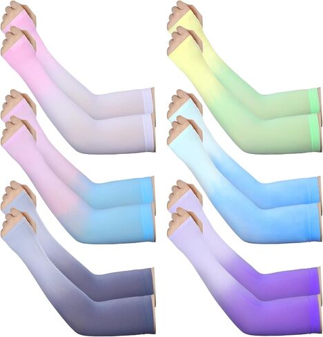JenPen 6 Pairs UV Sun Protection Arm Sleeves to Cover Arms for Women Compression Sleeves for Men in Saudi Arabia