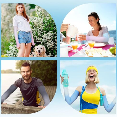 JenPen 6 Pairs UV Sun Protection Arm Sleeves to Cover Arms for Women Compression Sleeves for Men in Saudi Arabia