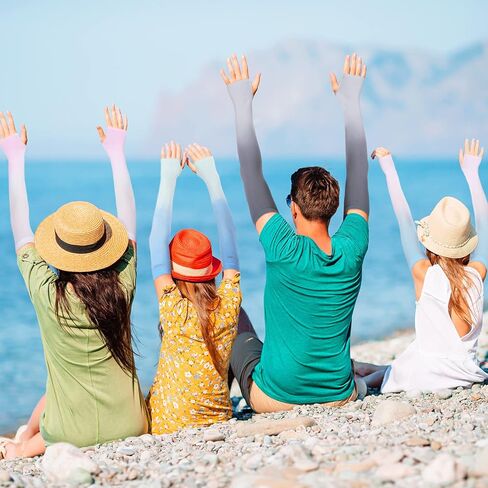 JenPen 6 Pairs UV Sun Protection Arm Sleeves to Cover Arms for Women Compression Sleeves for Men in Saudi Arabia
