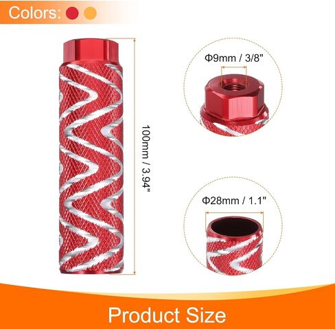 HARFINGTON Bike Pegs Aluminum Alloy Rear Stunt Pegs Anti-Skid Foot Pedals Fit 3/8" Axles for Mountain Bike BMX in Saudi Arabia