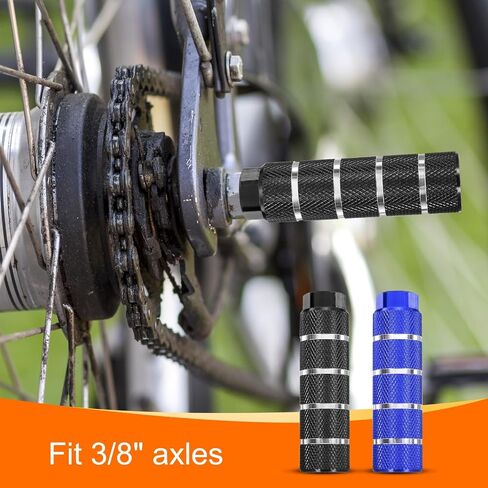 HARFINGTON Bike Pegs Aluminum Alloy Rear Stunt Pegs Anti-Skid Stripe Back Seat Stands Fit Axles for Mountain in Saudi Arabia