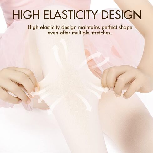 Ballet Tights for Girls, Ultra Soft Pro Footed Dance Tights, 1 Pack (Toddler/Little Kid/Big Kid) in Saudi Arabia
