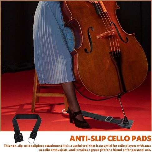 قابل للتعديل التشيلو Endpin مرساة العالمي التشيلو سدادة عدم الانزلاق سدادة O-حلقة سميكة وسادة مطاطية نهاية طرف غطاء مسند حامل حامل التشيلو جهاز مضاد للانزلاق مناسب لجميع حوامل أرجل الكرسي تقريبًا (أسود) in Kuwait