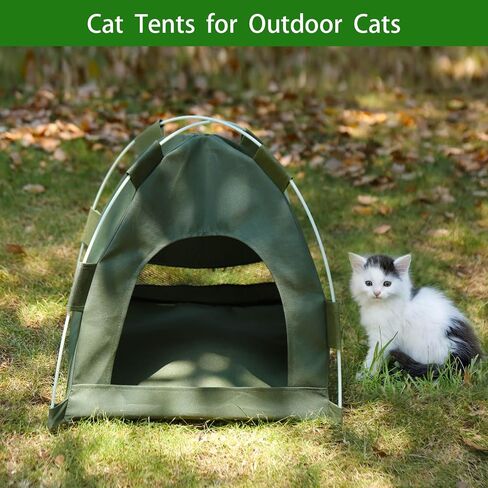 Large Foldable Cat Tent, Cat Tents for Indoor Cats, Dog Tent, Pet Tent, Waterproof Portable Cat Tent Outdoor Cat Pop Up Tent Bed for Outside Cat Cave cat Houses Grey in Saudi Arabia