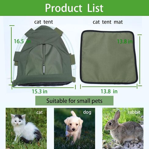 Large Foldable Cat Tent, Cat Tents for Indoor Cats, Dog Tent, Pet Tent, Waterproof Portable Cat Tent Outdoor Cat Pop Up Tent Bed for Outside Cat Cave cat Houses Grey in Saudi Arabia