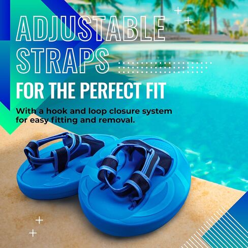 Sunlite Sports Aqua Trainer 2 في 1 مجداف لليد والقدمين، مجموعة التمارين الرياضية المائية لحمام السباحة، تمرين مائي للبالغين للتمرين المائي، تمرينات الجزء العلوي السفلي من الجسم منخفضة التأثير in Kuwait