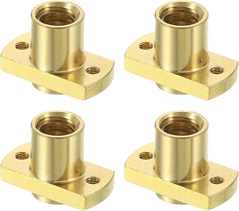 uxcell 6Pcs Tr8x2 Lead Screw Brass Nut, Trapezoidal Screw Diameter 10mm Pitch 2mm Lead 2mm (1 Starts) for A 3 CR-10 CR-10s Z Axis CNC 3D Printer Parts in Saudi Arabia