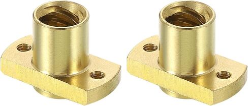 uxcell 6Pcs Tr8x2 Lead Screw Brass Nut, Trapezoidal Screw Diameter 10mm Pitch 2mm Lead 2mm (1 Starts) for A 3 CR-10 CR-10s Z Axis CNC 3D Printer Parts in Saudi Arabia