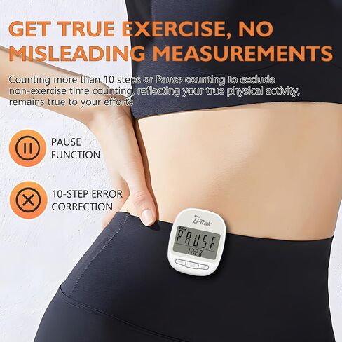 Pedometer for Walking Simple Step Counter Accurate Step Tracker Pedometer Clip On with 7 Days Memory Distance Miles/Km, Calorie Counter, Clock, Exercise Time for Men Women Kids Senior in Kuwait