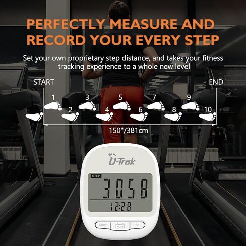 Pedometer for Walking Simple Step Counter Accurate Step Tracker Pedometer Clip On with 7 Days Memory Distance Miles/Km, Calorie Counter, Clock, Exercise Time for Men Women Kids Senior in Kuwait