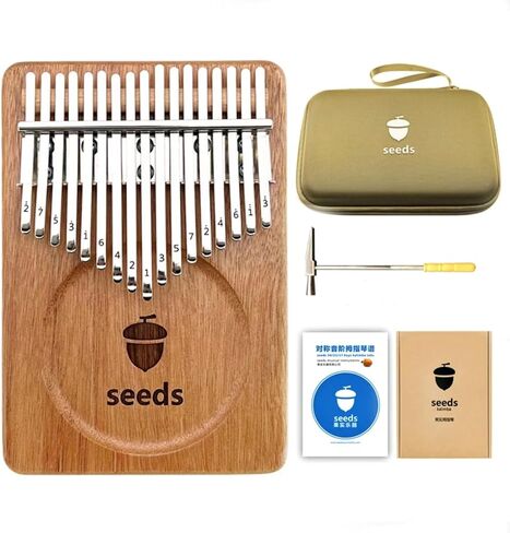 Seeds Kalimba Thumb Piano 41 Keys Chromatic C-Tuned Thumb Piano Okoume wood Flat Board ultra-lightweight Portable Mbira Finger Piano in Saudi Arabia