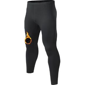 3 Pack Mens Long Johns Thermal Pants, Fleece Lined Lightweight Base Layer Bottoms, Compression Sport Leggings Winter Gear