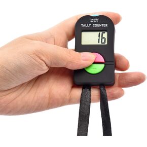 Electronic Tally Counter/Handheld Number Clicker with Lanyard, 4-Digital,Disc Golf/Baseball Pitch/Bus Driver/Fish/Crochet Row Count (1 Pack)
