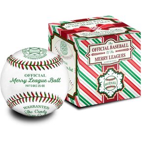 Merry League Christmas Baseball, Vintage Edition, Official North Pole League Baseball
