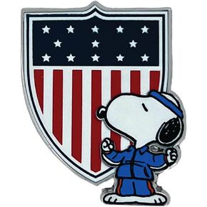 Peanuts Team USA Snoopy with Shield Lapel Pins