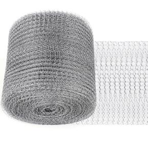 5" X 50ft Wire Mesh,Hole Filler Fabric Made of Stainless Steel Mesh,Flexible Stretchy Stainless Steel Gap Blocker Suitable for Gardens and Houses