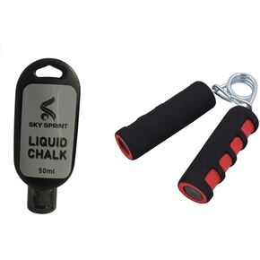 Liquid Gym Chalk, Sports Chalk, Weightlifting Chalk,Work Out Chalk Liquid Fit Grip with Gripper, Best Combo of Gym Chalk with Gripper, Hand Grip Strengthener Set, Soft Foam Hand Exerciser