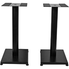 Rockville Pair RS21B 21 inch Steel Bookshelf Speaker/Studio Monitor Stands-Black V2