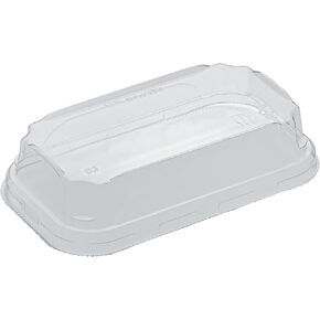 Restaurantware-LIDS ONLY: Matsuri Vision 5.6 x 3.2 x 1.2 Inch Lids For Sushi Containers, 50 Airtight Lids - Containers Sold Separately, No-Fog Design, Clear Plastic Dome Lids, For Sushi Boxes