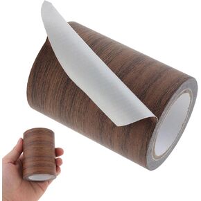Wood Grain Repair Tape, 3.15inch x 15ft Self Adhesive Wood Grain Duct Tape Grain Repair Patch for Floors, Furniture,Doors, Trim Effect Dark Wood in Kuwait