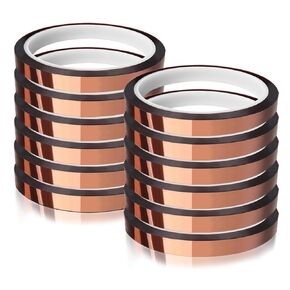 Heat Tape for Sublimation Transfer, Heat Resistant, Adhesive Transfer Tape, Thermal, No Residue, 12 Rolls 10mm x33m(108ft)