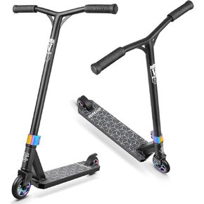 V2 Pro Trick Scooters, Stunt Scooter for Kids Ages 6-12 Years and Teens - Complete Beginner and Intermediate Freestyle BMX Scooter (Neo)
