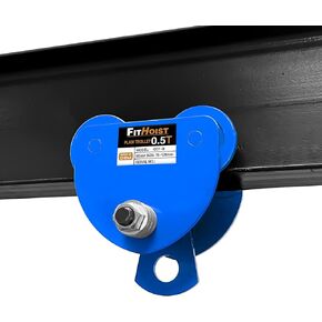 Manually Trolley 1 Ton | 2200LBS Capacity Steel Push Beam Trolley | Adjustable for I-Beam Flange Width 3" to 5" | Plain Trolley Crane with Four Sturdy Wheels