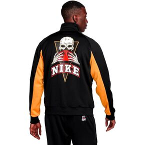 Nike Track Jacket Windrunner Basketball Frenzy Skull Men (Med) Black/Orange/Yellow