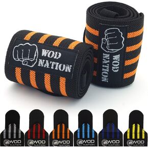 أغطية معصم WOD Nation لرفع الأثقال، أحزمة معصم رياضية احترافية مع حلقة إبهام، أغطية معصم للرجال والنساء، أغطية دعم المعصم لتدريب القوة، رفع الأثقال وكمال الأجسام