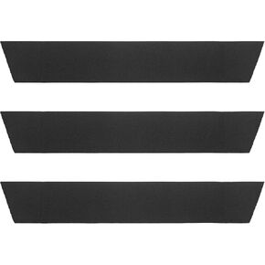 3 Pcs Guard Strap for Wrist Elbow and Leg Guards Adjustable for Desired Guard Compression Leg Guard Replacement Strap for Baseball and Softball Player, Black, 12.25" x 2"