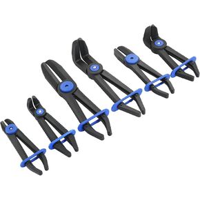 Hose Pinch Off Pliers, Long Reach Hose Pinch Off Pliers Set for Flexible Hoses Brake Fuel Coolant Hoses Maintenance, Hose Pinch Pliers (6PCS Straight & 90°Angled)