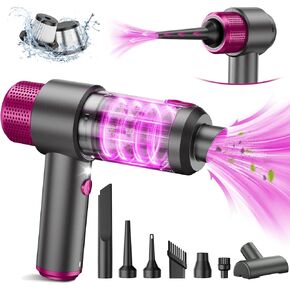 EYYA Handheld Car Vacuum Cleaner Cordless, 15000PA High Power Car Vacuum Cleaner & Air Duster, 4-in-1 Portable Mini Car Vacuum Cleaner with LED Light, Hand Held Vacuum Cleaner for Car Home Office